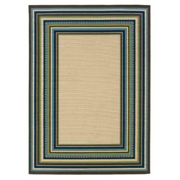 Sphinx By Oriental Weavers Area Rugs, Caspian 1003X 8X11 Rectangle - Ivory/ Blue-Polypropylene C1003X240330ST